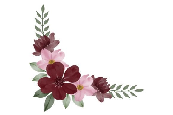 Beyond the Frame: The Versatile Charm of a Red Watercolor Floral Illustration