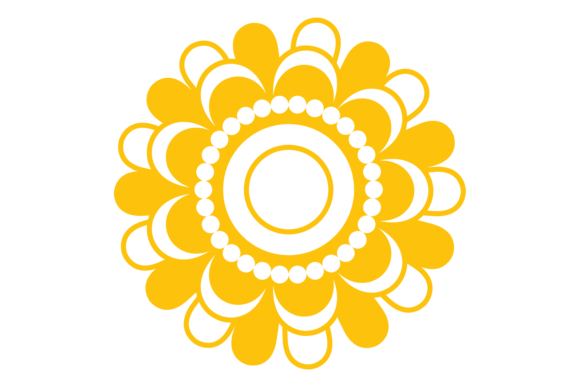 Bright Yellow Radial Flowers in Modern Design