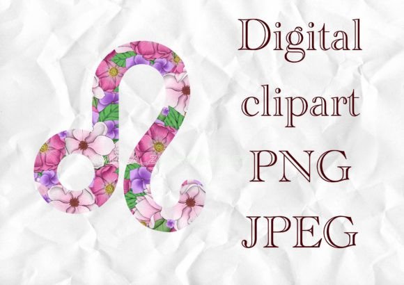 Comparing Digital Floral Leo Zodiac Sign Illustrations for Creative Projects