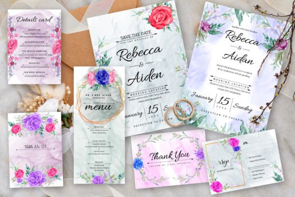 Crafting Elegant Watercolor Wedding Invitations