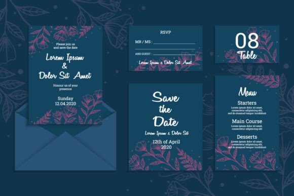 Creating Your Blue Floral Wedding Invitations