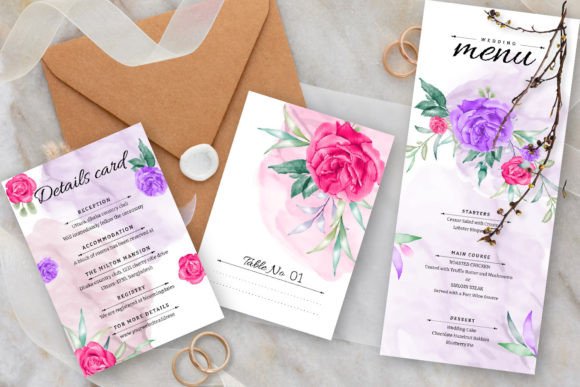 Designing a Personalized Wedding: The Elegance of a Watercolor Floral Wedding Graphic