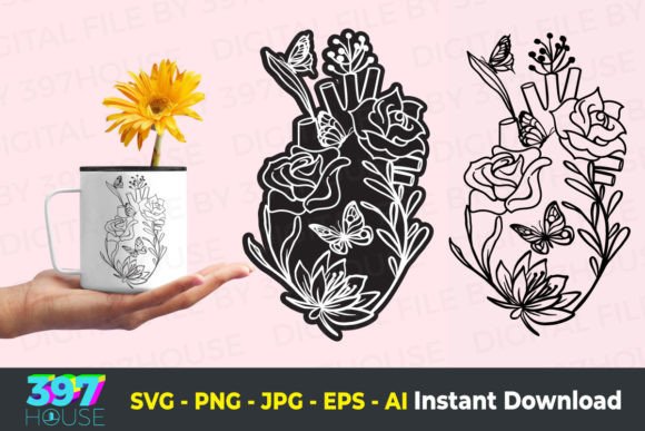 Floral Heart Anatomy: A Detailed Design Asset