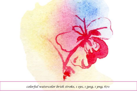 Floral Watercolor Brushstroke Design 670: A Creative Powerhouse for Design Projects