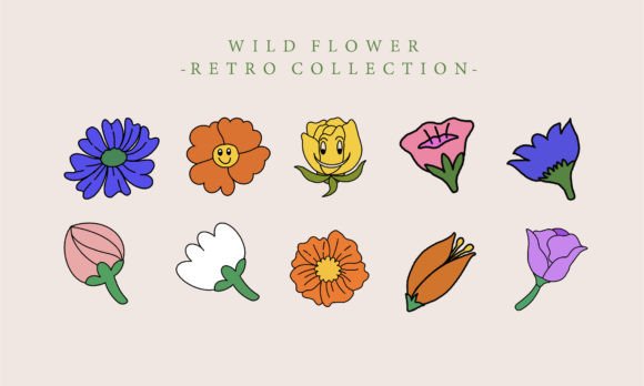 Groovy Vintage Floral Designs