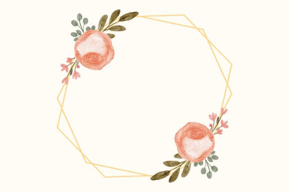 Infusing Elegance into Projects with the Watercolor Rose Floral Rustic Gold Frame