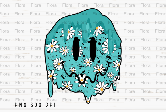 Melting Blue Smiley Face Floral PNG: A Strategic Asset for Modern Creators