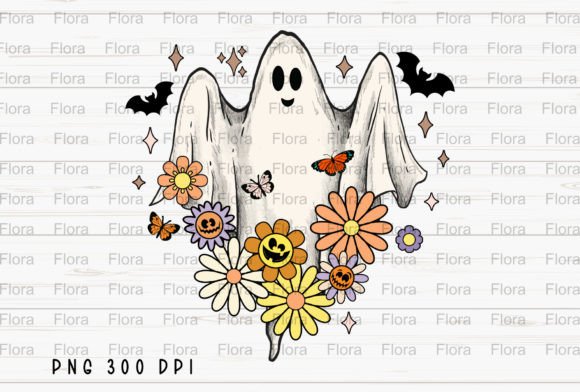 Retro Ghost Floral Spooky Sublimation: A Complete Digital Design Asset