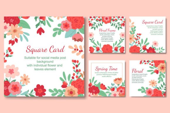 Romantic Square Floral Frame: A Versatile Digital Asset