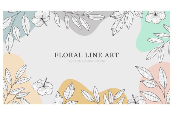 Tropical Floral Line Art Background: A Versatile Design Element for Modern Projects