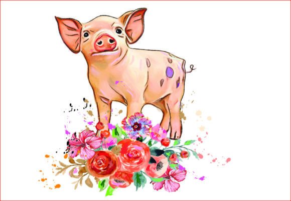 Unlocking Creativity: How a Watercolor Floral Pig PNG File Becomes Your Personal Art Studio