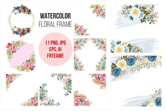 Watercolor Floral Clipart for Creative Projects