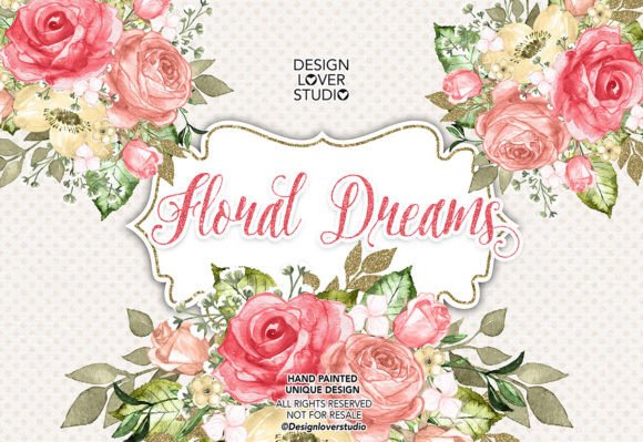 Watercolor GOLD FLORAL DREAMS Design: Your Toolkit for Elegant Creativity